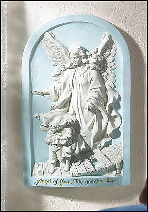 Boy's Guardian Angel Wall Plaque 