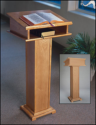 Lectern with Shelf