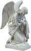 KNEELING ANGEL ARMS CROSSED 28.0"H STATUE