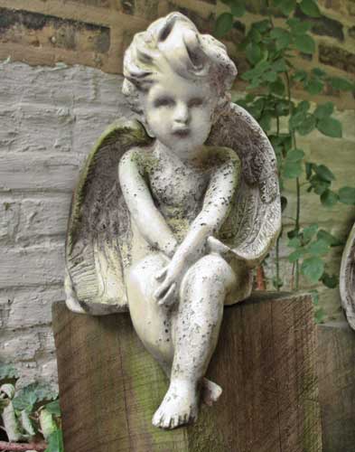 Meditation Cherub Medium 15" Statue