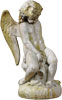 COMO CHERUB & LION WITH WINGS 34.0"H Statue