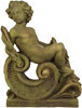 FALL ANGEL ON SCROLL 36" Statue