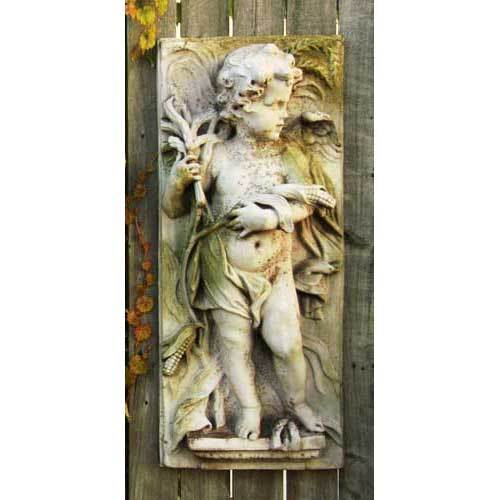 Little Cherub Boy Autumn Plaque