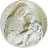 Madonna and Child Round Plq Statue