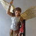 Saint Michael With Sword Fire 38" Statue