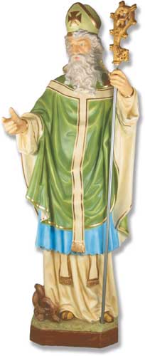 Saint Patrick Staff Realistic 72" Statue