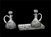 Crystal Cruet and Tray Set