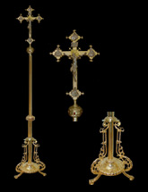 Processional Crucifix and Candlesticks
